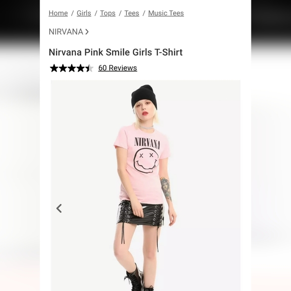 NWOT NIRVANA Sz Medium Smile Licensed Band Tee Pink Tie Dye T-Shirt 100% Cotton - Picture 7 of 7